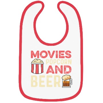 Discover Movie Popcorn Beer Movie Critic Gift Bibs