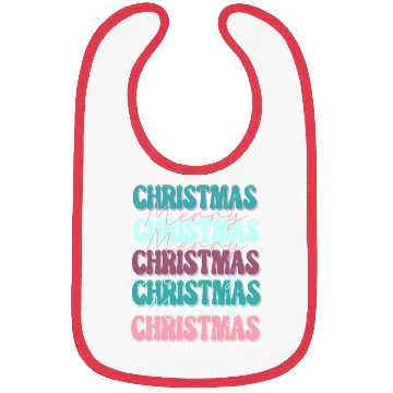 Discover Merry Christmas Groovy Retro Vintage Bibs