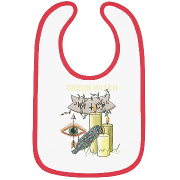 Discover Retro Green Witch World Halloween Bibs