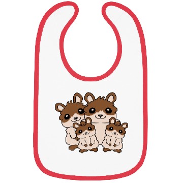 Discover mom dad kids hamster Bibs