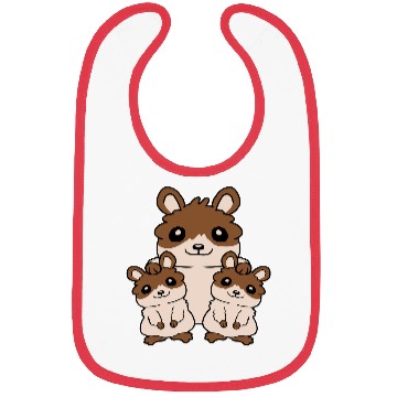 Discover Happy hamster family kids Bibs