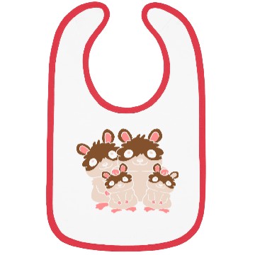 Discover Friendly hamster family kids Bibs
