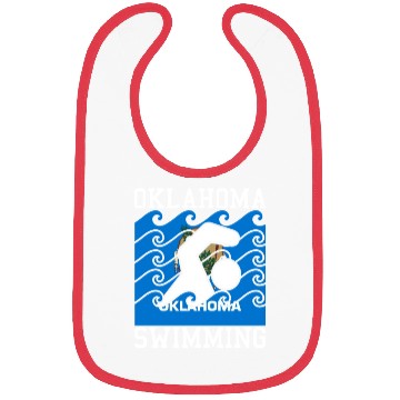 Discover Oklahoma Flag Swimming Team Swim Swimmer US State Bibs