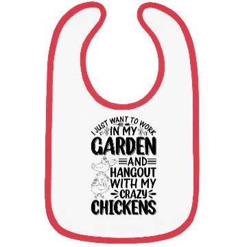 Discover Crazy Chickens Gardener - Chicken Farmer Gardening Bibs