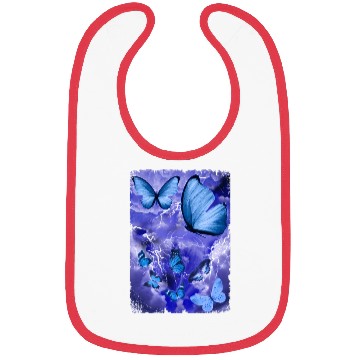 Discover Blue Butterflies Lightning Butterfly Lover Bibs