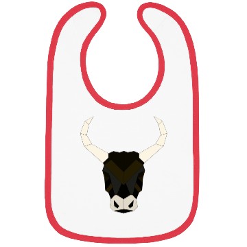 Discover bull geometric Bibs
