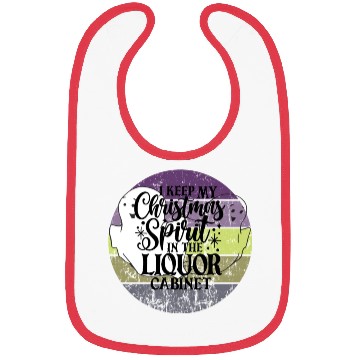 Discover Funny Christmas Spirit Ghosts Sunset Bibs