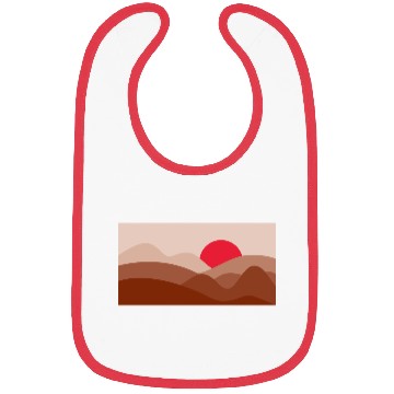 Discover Minimalist Sun Brick Red Bibs