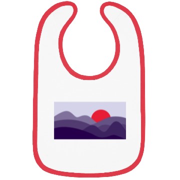 Discover Minimalist Sun Cyber Grape Purple Bibs