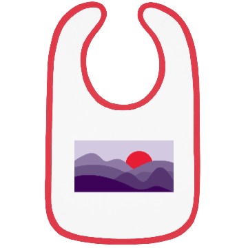 Discover Minimalist Sun Mauve Purple Bibs