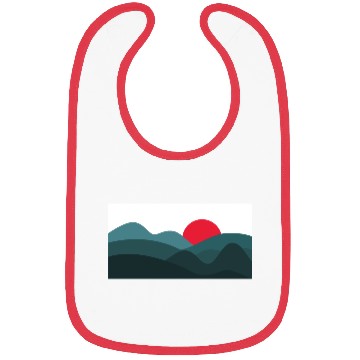 Discover Minimalist Sun Peacock Blue and White Bibs