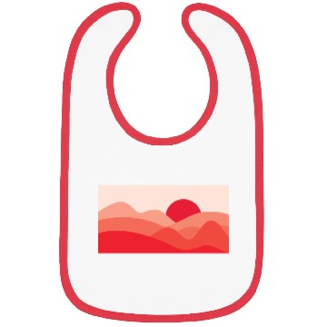 Discover Minimalist Sun Red Bibs