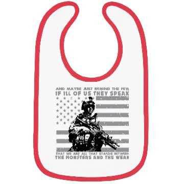 Discover The Monsters And The Weak US Army Veteran Bibs