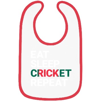 Discover Eat Sleep Cricket Repeat BD Flag Sports Gift Bibs