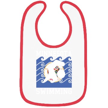 Discover Minnesota Flag Swimming Team Swim Swimmer US State Bibs