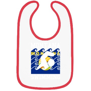 Discover Montana Flag Swimming Team Swim Swimmer US State Bibs