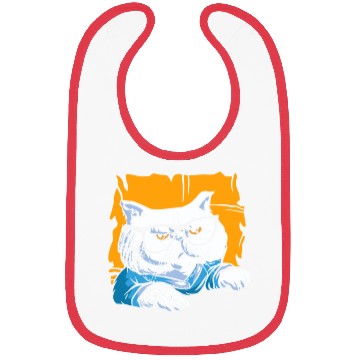 Discover Stylish Nerd Persian Cat Beanie Glasses Tattoo Bibs