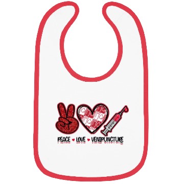 Discover Peace Love Venipuncture - syringe Bibs
