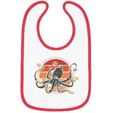 Discover Beer Drinking Octopus Men Beer Lover Bibs