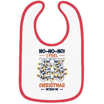 Discover Christmas Holiday Skeleton Rib Cage Radiology Bibs