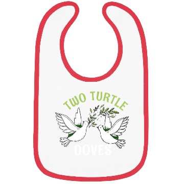 Discover Two Turtle Dove Christmas Cute Birds Awesome Bibs