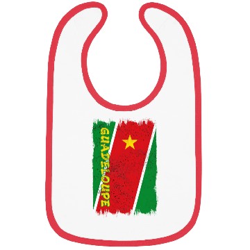 Discover Guadeloupe vintage flag Bibs