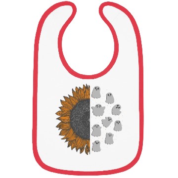 Discover Halloween Theme Cute Ghost Sunflower Coffee Lover Bibs