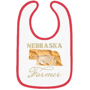 Discover Nebraska Farmer Tractor Lover State Map Farming Lo Bibs