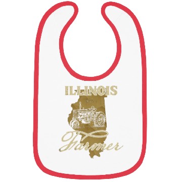 Discover Illinois Farmer Tractor Lover State Map Farming Lo Bibs