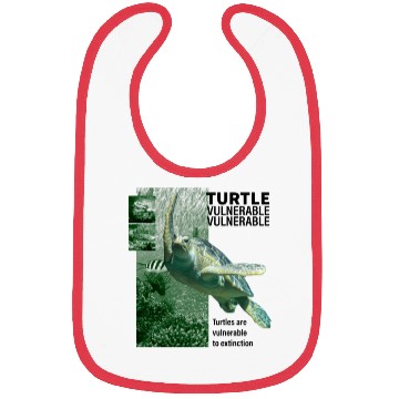 Discover Turtle layout green Bibs