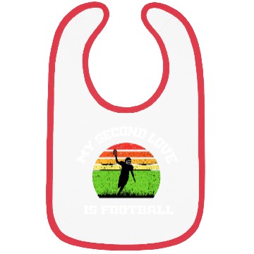 Discover My second love is football Bibs
