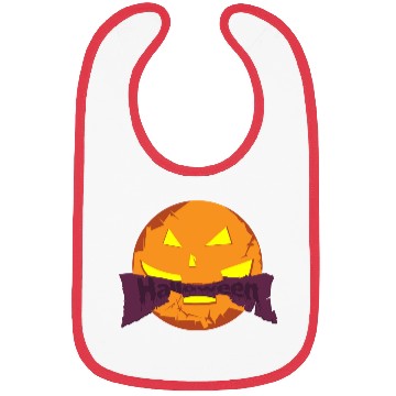 Discover Ikon haloween kartun warna orange Bibs