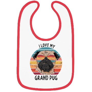 Discover Pug Grandparents I Love My Grand Pug Bibs