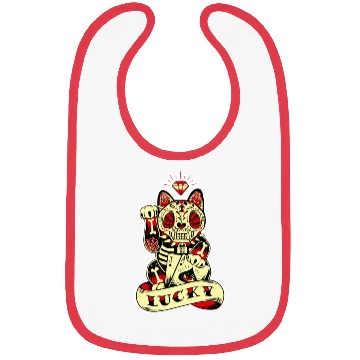 Discover lucky cat Skull Candy Bibs
