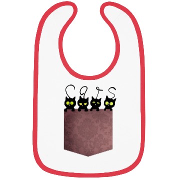 Discover Cats in the pocket Bibs