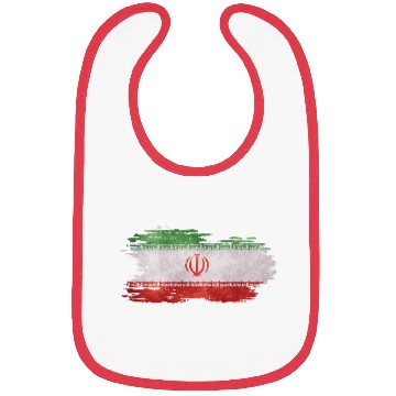 Discover Iran - national flag, brush effect Bibs