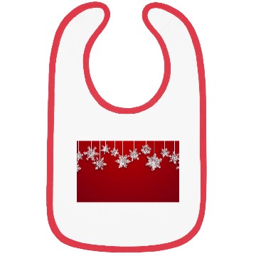 Discover Elegant Hanging Snowflakes Red Bibs