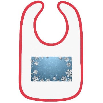 Discover Winter Snowflakes Blue Pattern Bibs