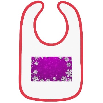 Discover Winter Snowflakes Purple Pattern Bibs