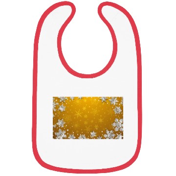 Discover Winter Snowflakes Orange Pattern Bibs