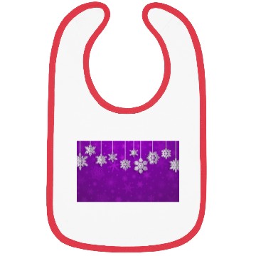 Discover Elegant Hanging Snowflakes Purple Bibs