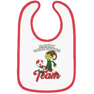 Discover Candy Cane Candy Cane Lifting Team Elf Bibs