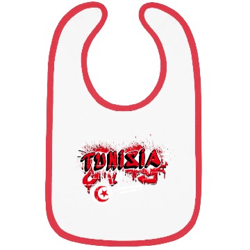 Discover Tunisia graffiti flag design Bibs