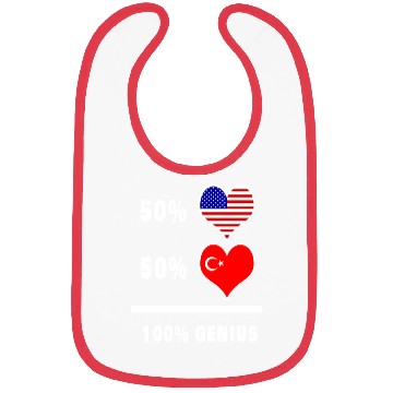 Discover USA and Turkey genius flag design Bibs