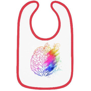 Discover Art Teacher Brain, Math Teacher Bibs