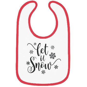 Discover Simple Let it Snow Christmas Calligraphy Bibs
