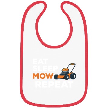 Discover Eat Sleep Mow Repeat Funny Quote Landscaper Grass Bibs