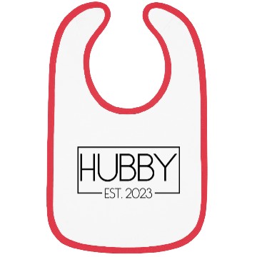 Discover Hubby Est. 2023 Matching Couple Newlywed Marriedma Bibs