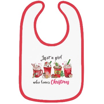 Discover Just A Girl Who Love Christmas | Christmas Coffee Bibs