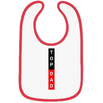 Discover Top Dad White Red Bibs